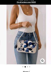 Embellished Floral Crossbody Bag