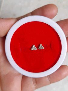 Sparkling Triangle Stud Earrings