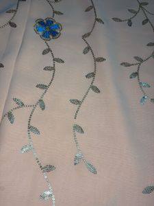 Peach Embellished Saree