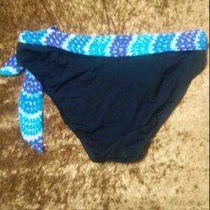 Blue &amp; Teal Print Bikini Bottom