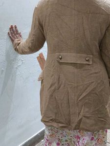 Stylish Tan Double-Breasted Coat