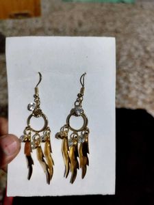Bohemian Feather Drop Earrings