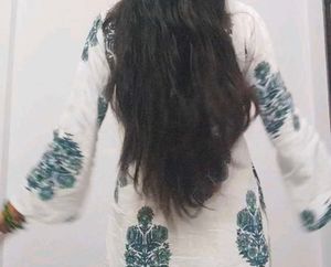 Elegant White Printed Kurta