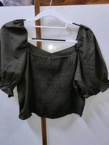 Stylish Puff Sleeve Smocked Top- 40 Bust