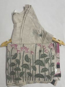 Elegant Farshi Salwar Set  with Lotus Print 🪷