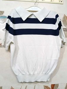 Striped Collared Polo Shirt