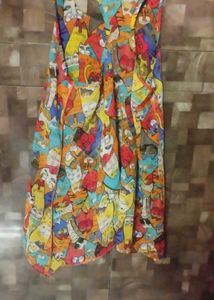 Cute Cat Print Summer Dress