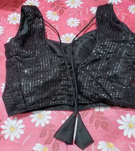 Sparkling Black Sequin Blouse