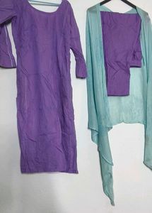 Purple Kurta Set with Dupatta