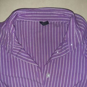 💜 Authentic Benetton Purple Pinstripe Shirt