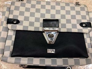 Stylish Checked Chain Sling Bag