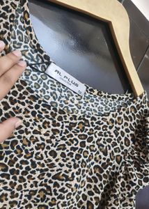 Brown Lion Printed Dress For 34 Bust
