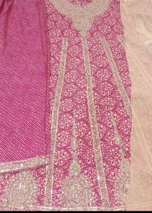 Beautiful Pink Embellished Kurta Set
