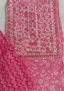 Beautiful Pink Floral Kurta Set