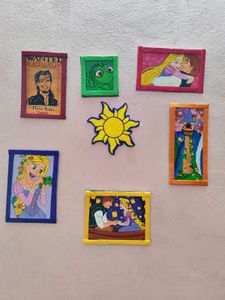 Handmade Disney Tangled Wall Decor –  7 -paintings
