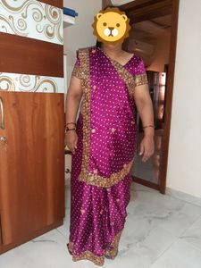 Silk Bandhani Saree
