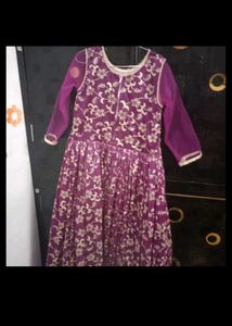 Purple Floral Girls' Dress