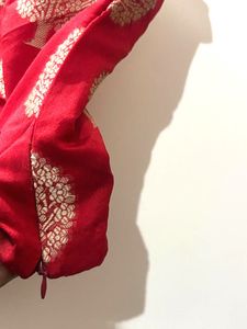 Red &amp; Gold chanderi Blouse