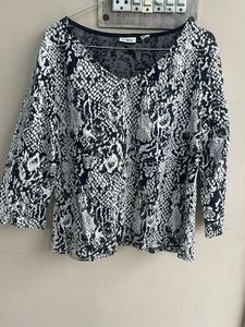 Black & White Snake Print Top