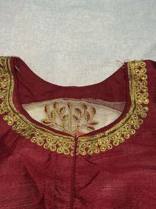 Maroon Embroidered Blouse