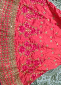Beautiful Pink Embroidered Lehenga Skirt