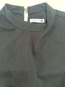 Black Puff Sleeve Blouse