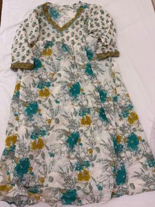 Floral Print Cotton Kurta