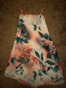 Boho y2k vintage Floral Summer mini slip Dress