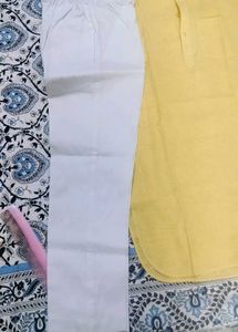 Yellow Cotton Kurta pajama