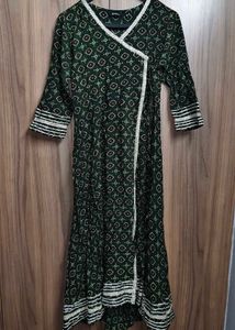 Elegant Emerald Green Printed Kurta