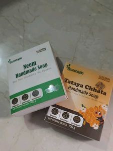 2 Handmade Soaps - Neem &amp; Tataya Chata