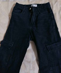 Black Cargo Jeans