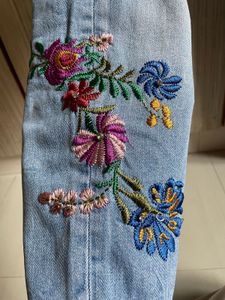 Embroidered Denim Jeans