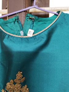 Green Ethnic Wear Gown festive