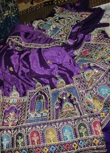 Unstitched Embroidered Lehenga Choli