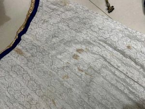 Elegant White Embroidered Lehenga