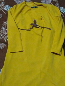 Yellow Kurta with Elegant Detail