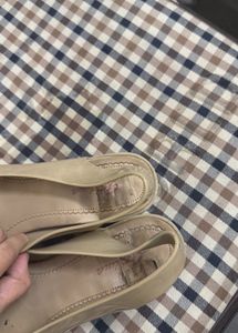 Elegant Beige Slingback Flats size40