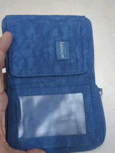 Stylish Blue Suede Wallet