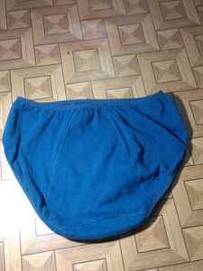 Comfortable Blue Briefs with Heart Detail
