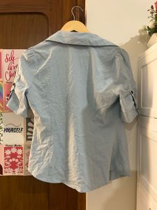 Light Blue Short Sleeve Button-Up Shirt