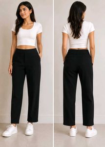 Classic Black Straight Leg Trousers