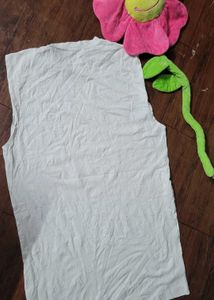 Sleeveless White T-Shirt