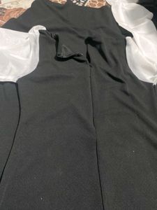 Black Long Dress with puffy sleeves