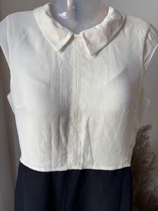 Classic Contrast Collar Dress