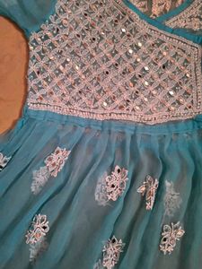 Cute Blue Embroidered Kurta