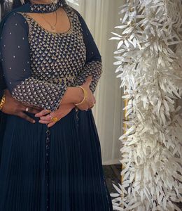 Elegant Navy Blue ethnic gown