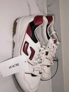 SOLEPLAY Men's White/Red Casual Shoes