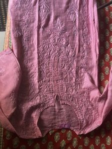 silk chikankari Kurta Set with Palazzo Pa