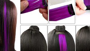 Clip-in 10 colors Hair Streaks all